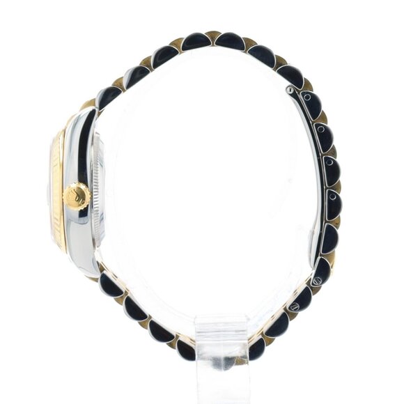 Rolex Ladies Datejust 179173 Two-Tone 18KY & Steel Black Diamond Jubilee Watch - Picture 4 of 9